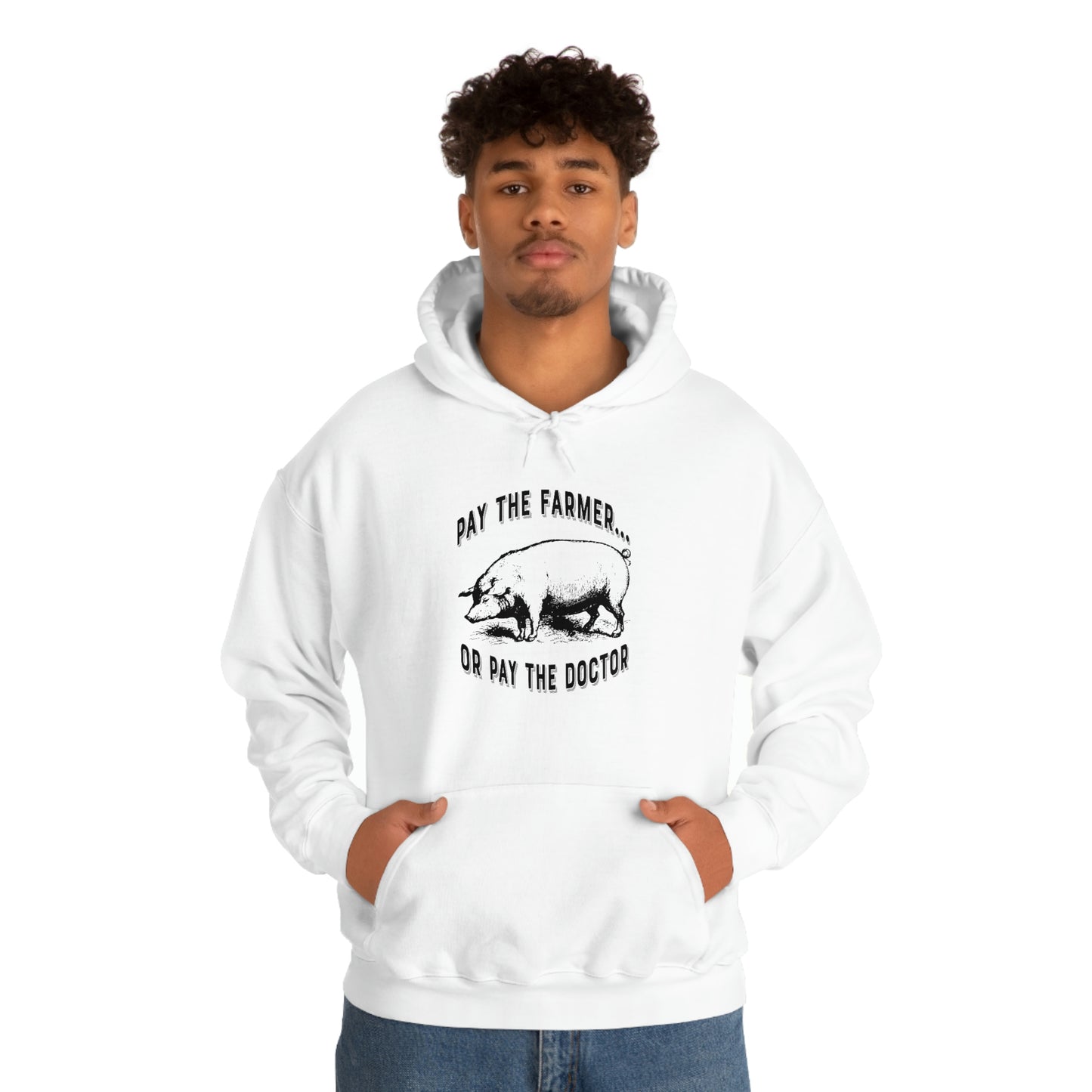 Pay the Farmer (Pig) Unisex Heavy Blend Hooded Sweatshirt