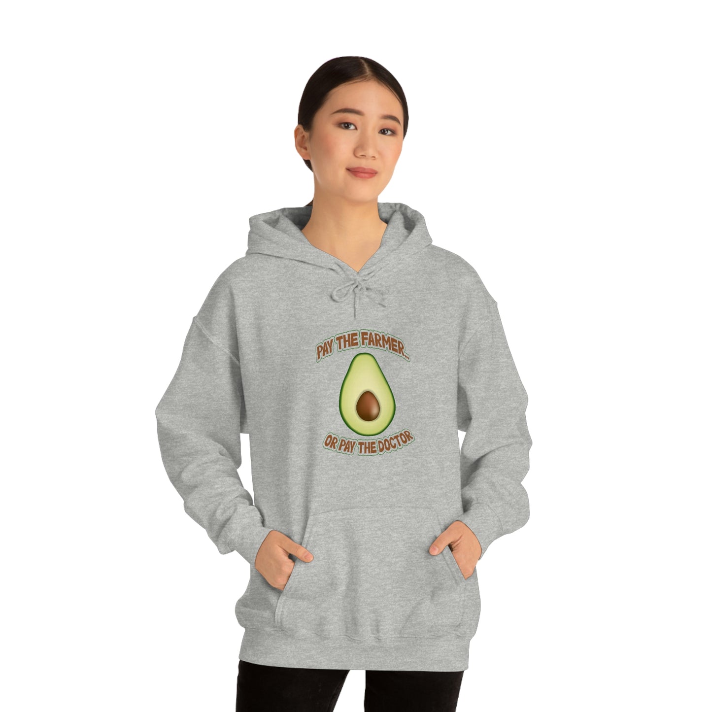 Pay the Farmer (Avocado) Unisex Heavy Blend Hooded Sweatshirt
