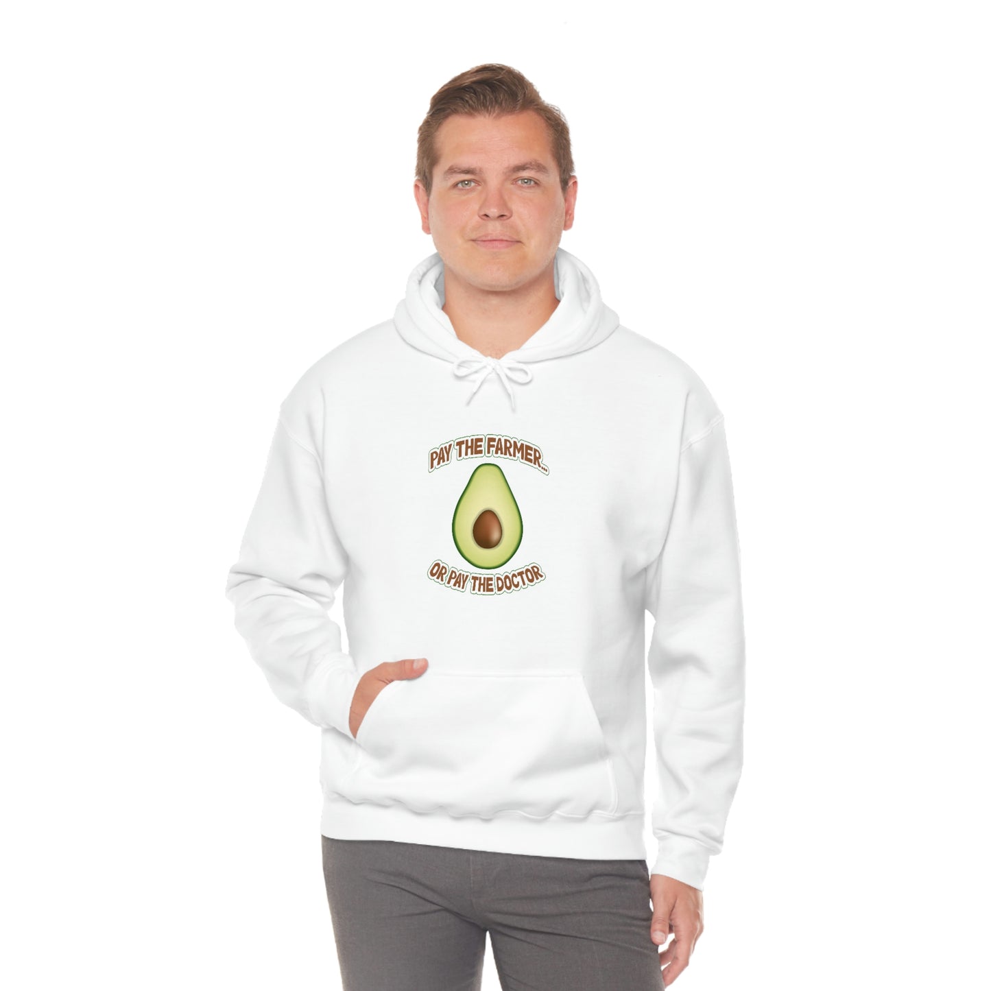 Pay the Farmer (Avocado) Unisex Heavy Blend Hooded Sweatshirt