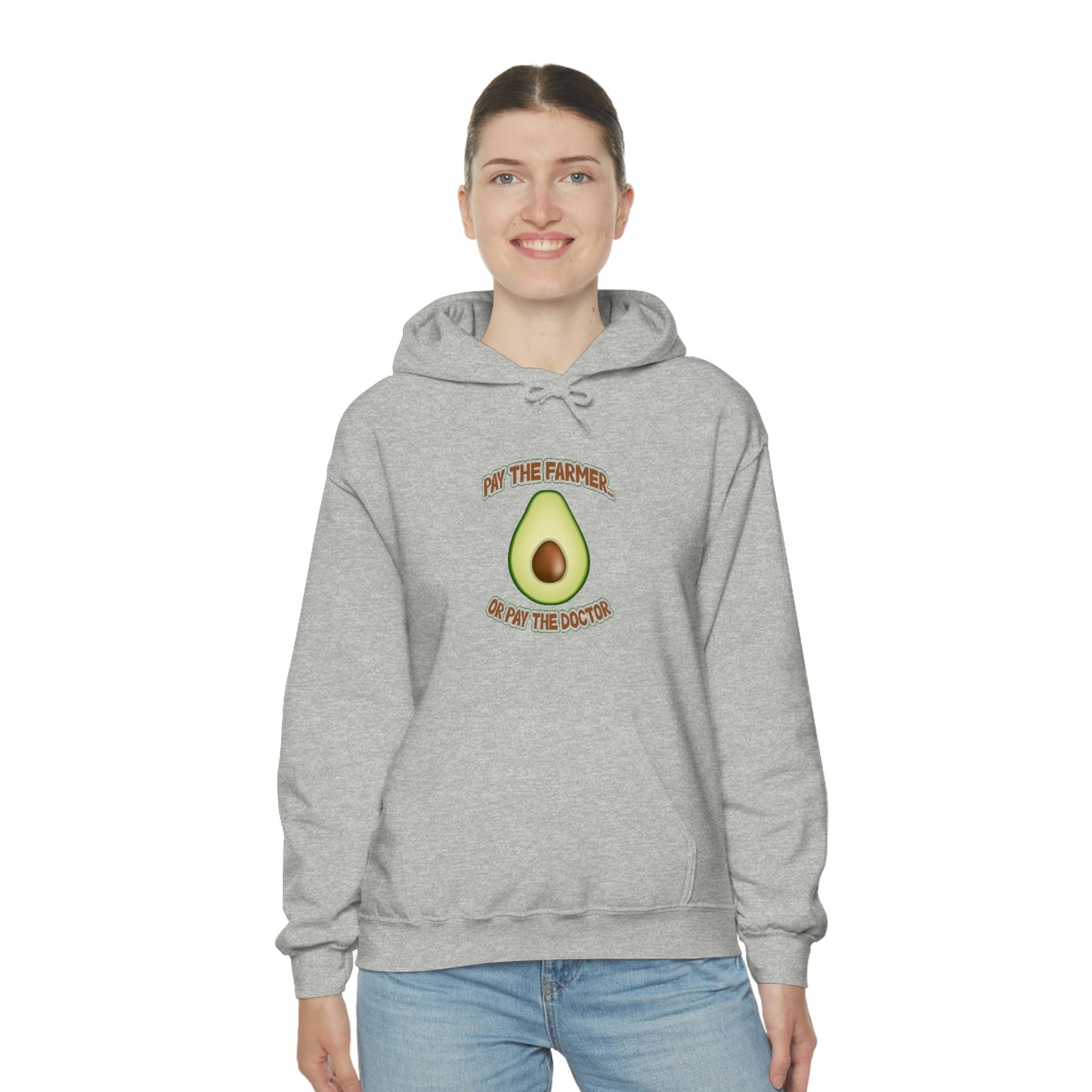 Pay the Farmer (Avocado) Unisex Heavy Blend Hooded Sweatshirt