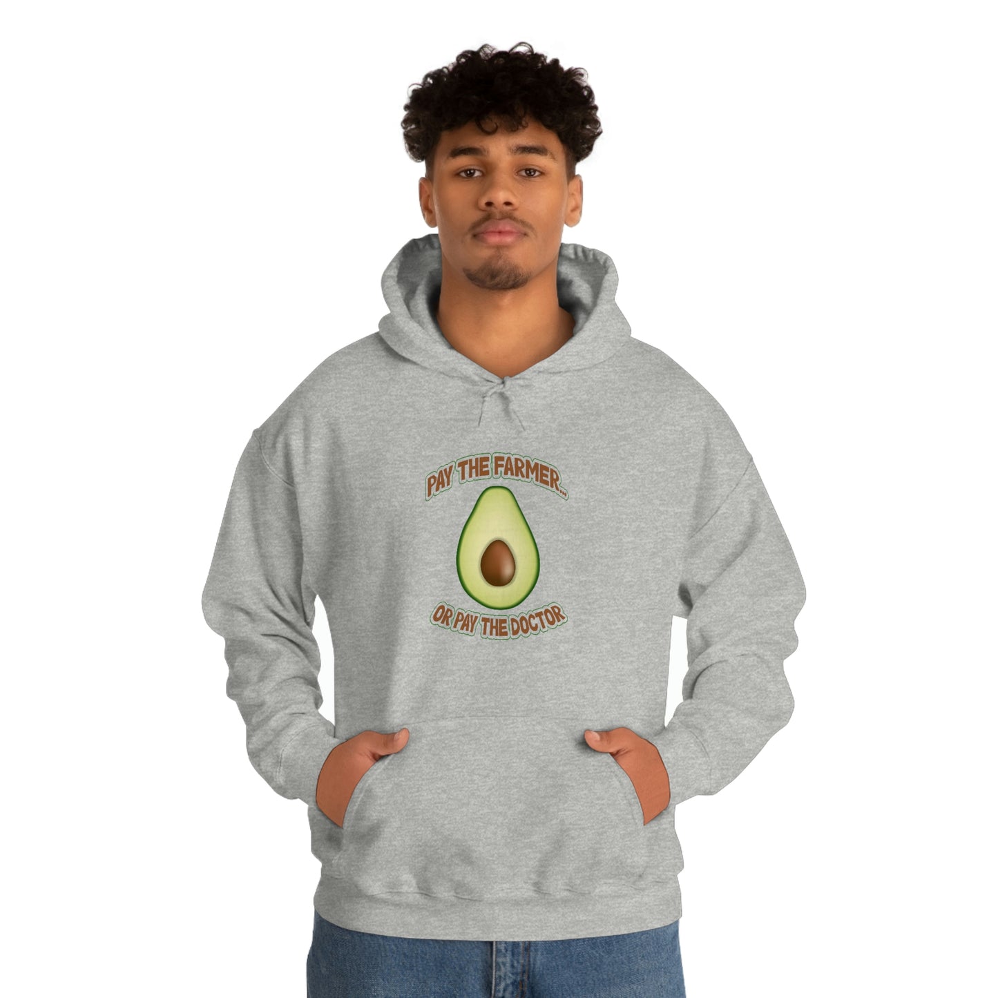 Pay the Farmer (Avocado) Unisex Heavy Blend Hooded Sweatshirt
