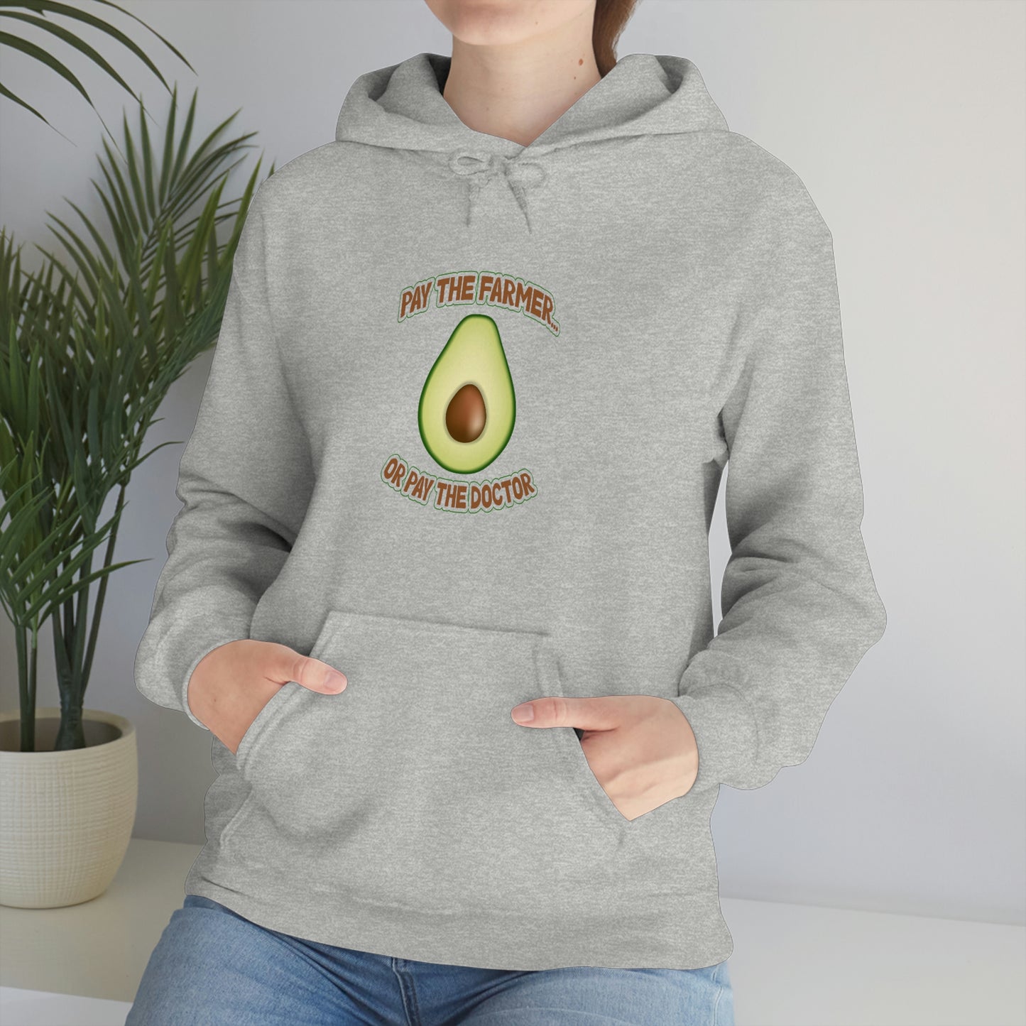 Pay the Farmer (Avocado) Unisex Heavy Blend Hooded Sweatshirt