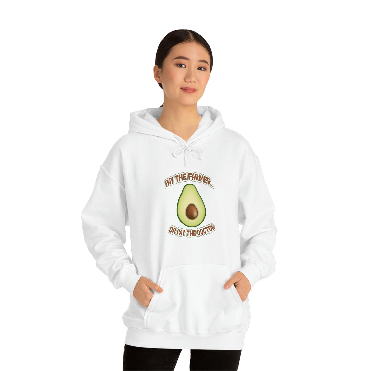 Pay the Farmer (Avocado) Unisex Heavy Blend Hooded Sweatshirt