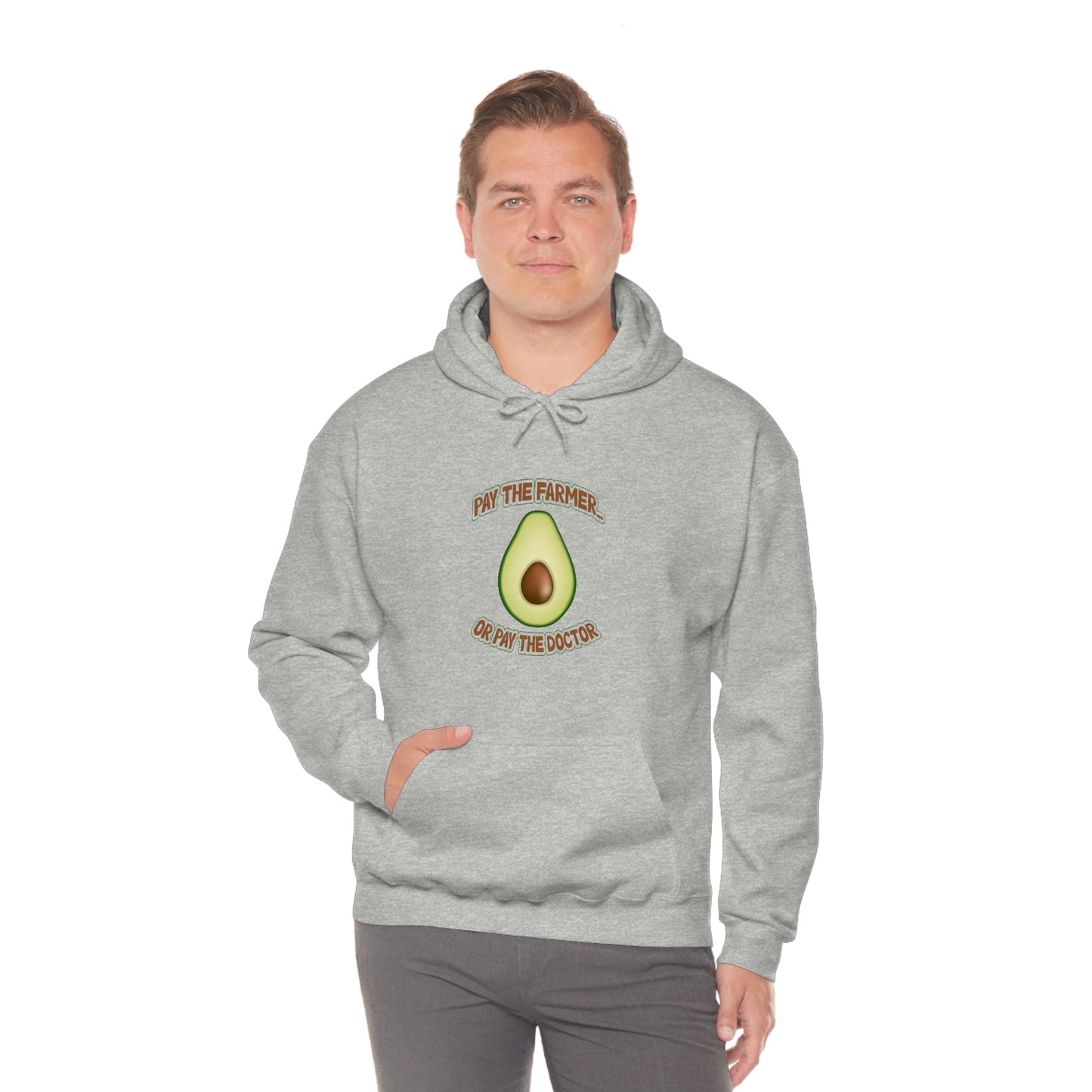 Pay the Farmer (Avocado) Unisex Heavy Blend Hooded Sweatshirt